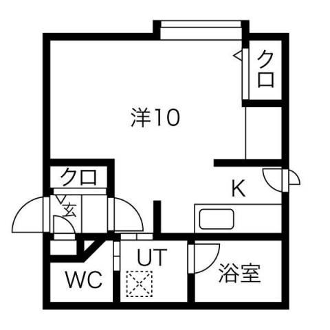 AUBE(1K/3階)の間取り写真