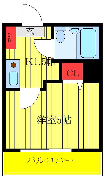 プラティーク池袋(1K/3階)の間取り写真