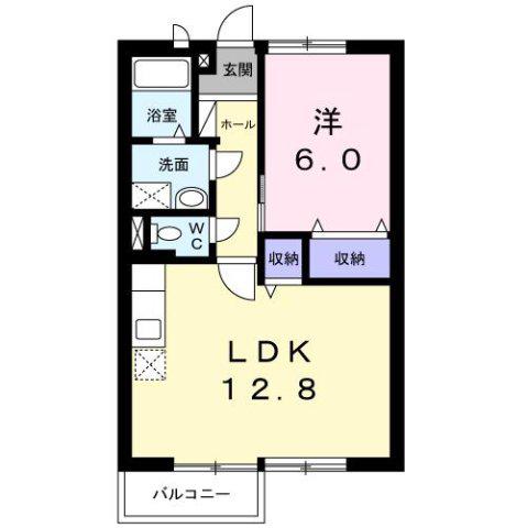 アーバンコート城南(1LDK/1階)の間取り写真