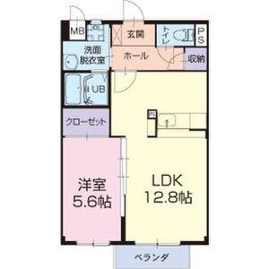 パストラルヒルズ(1LDK/1階)の間取り写真