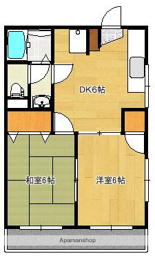 エトス石和(2DK/1階)の間取り写真