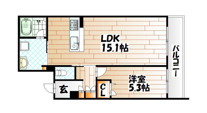 SHAMAISON CAPITAL(1LDK/3階)の間取り写真