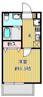 パレスヒル妙典(1K/3階)の間取り写真