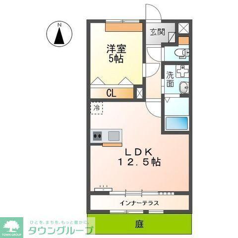 シィーチュアンジェ(1LDK/1階)の間取り写真