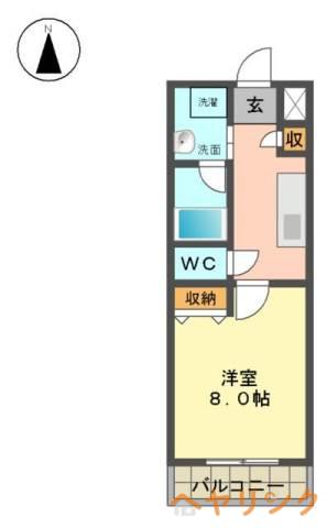 アールズコート富が丘(1K/5階)の間取り写真