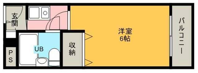 リバティハイツ美園(1K/3階)の間取り写真