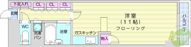 エスペランス日泉ビル(ワンルーム/4階)の間取り写真