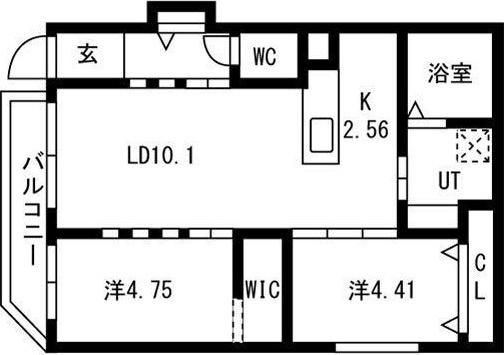 ラピスブラオ八軒(2LDK/3階)の間取り写真