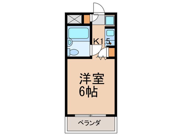 陣屋ハイツ(1K/3階)の間取り写真