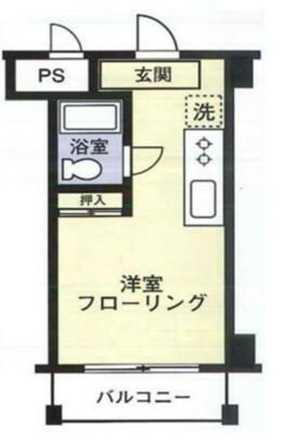 インペリアルさちが丘(ワンルーム/2階)の間取り写真