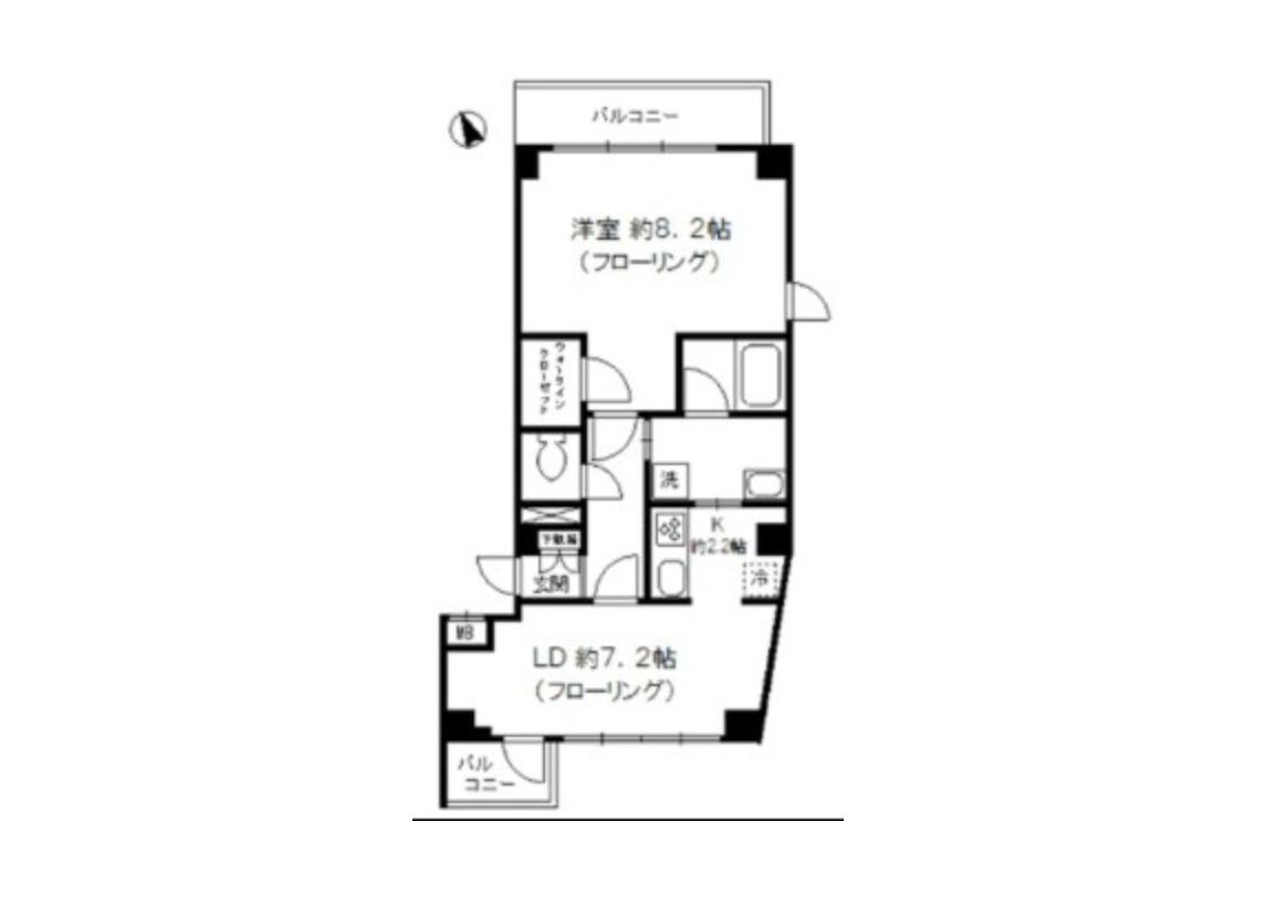 キャッスルステージ四谷(1LDK/2階)の間取り写真