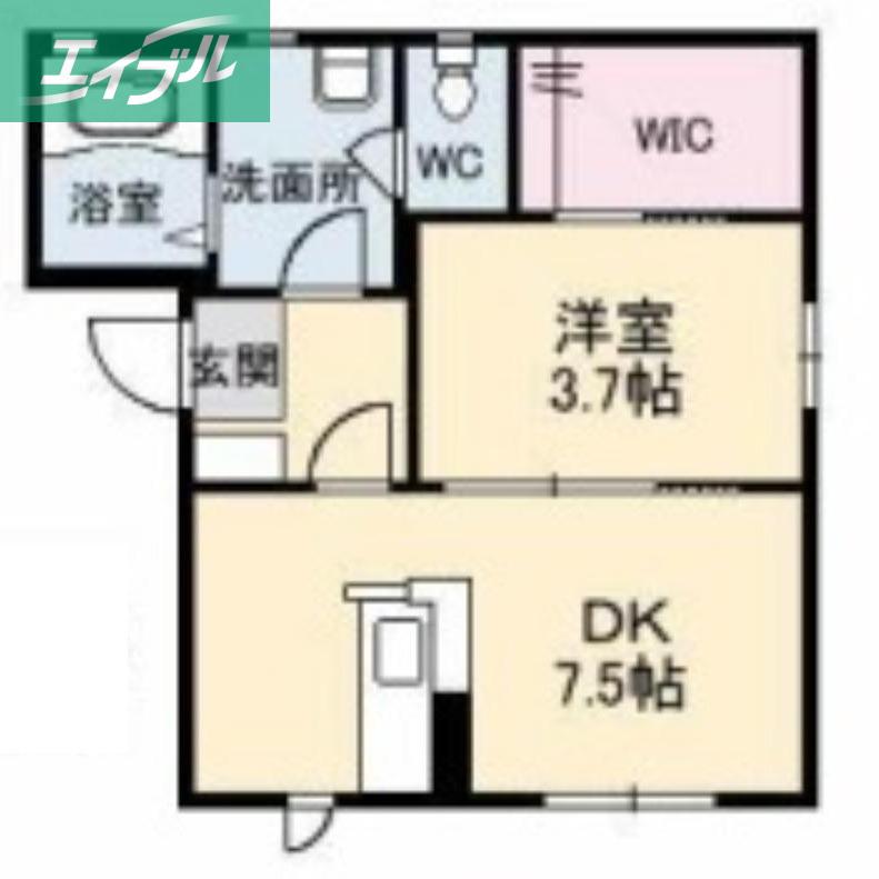 さっちゃん(1DK/1階)の間取り写真