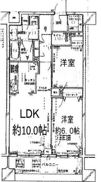 ルピナス赤羽駅前カーディナルタワー(2LDK/2階)の間取り写真