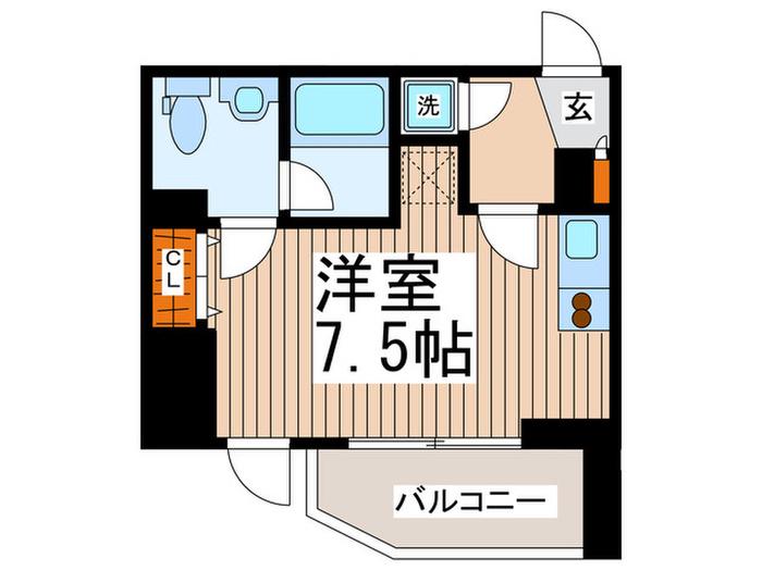 ライブコート草加(ワンルーム/14階)の間取り写真