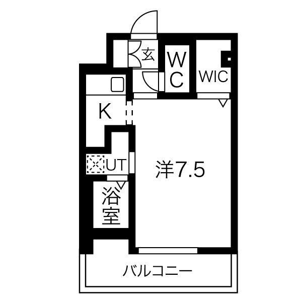 MJC神戸ブレイヴ(1K/4階)の間取り写真
