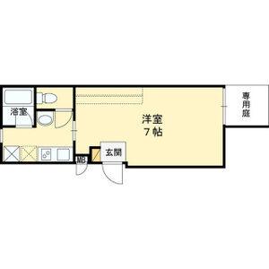 アルモニー下新庄(1K/1階)の間取り写真