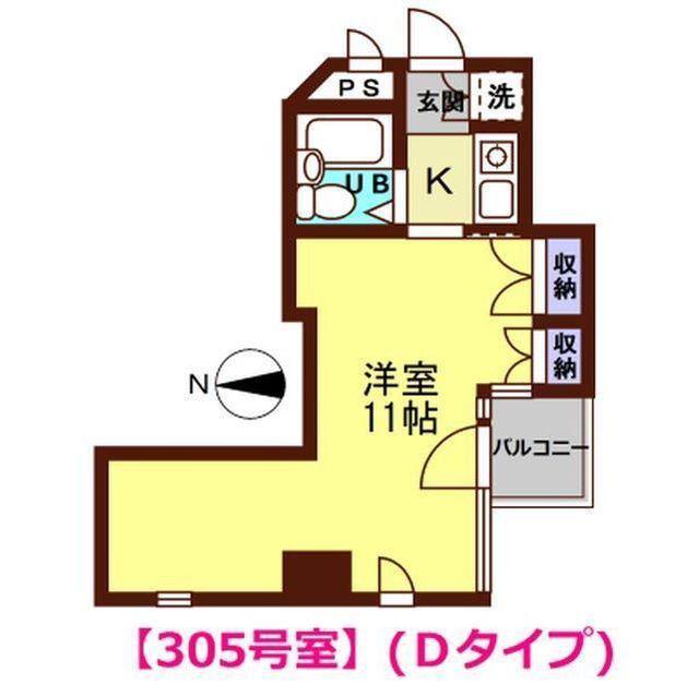 グランドパレス大手町(1K/3階)の間取り写真