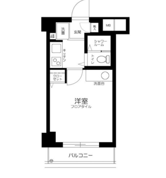 ジェイシティ渋谷(1K/3階)の間取り写真