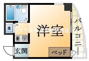 ジョイフル板宿(ワンルーム/1階)の間取り写真