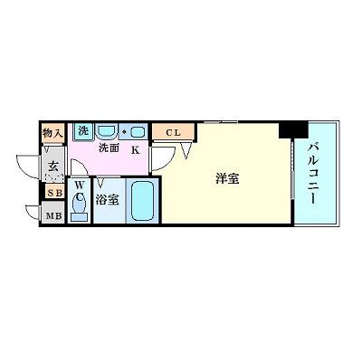 エスリード新梅田(1K/3階)の間取り写真