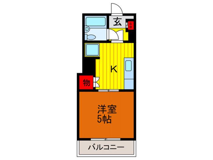 アーバンNS門真(1K/5階)の間取り写真