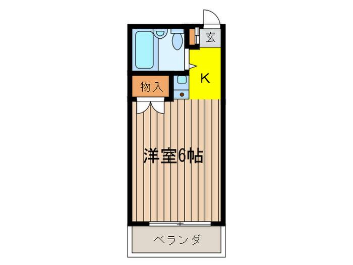 エトワール小金井(1K/4階)の間取り写真