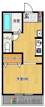 福岡電算ビル(1K/3階)の間取り写真