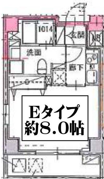 マークス横濱浅間町(1K/6階)の間取り写真