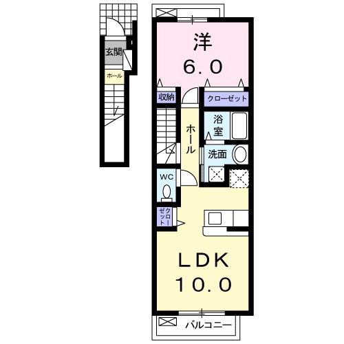 ステージ・サンリット(1LDK/2階)の間取り写真