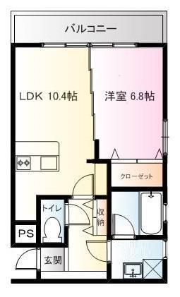 京町キングダム(1LDK/3階)の間取り写真