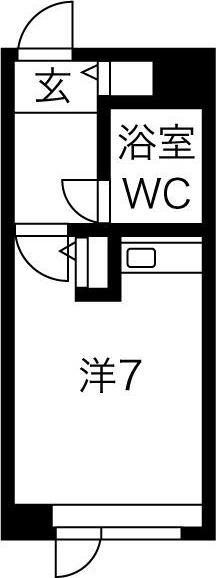 ダイアパレス白石(ワンルーム/10階)の間取り写真