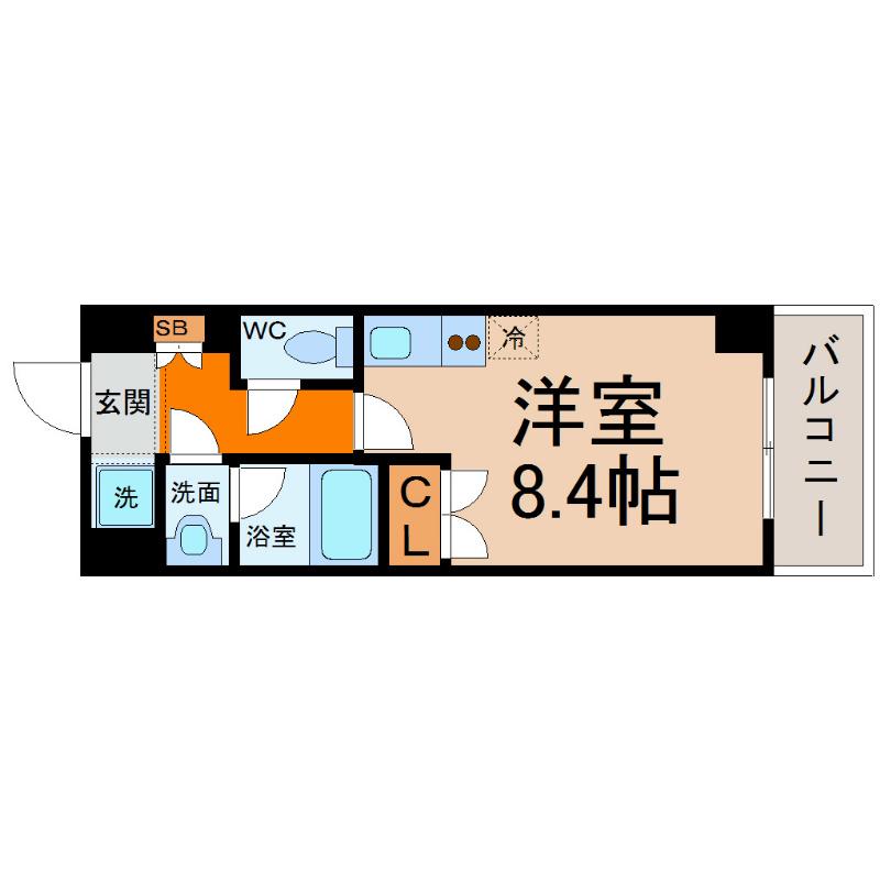 リヴシティ栄弐番館(ワンルーム/4階)の間取り写真