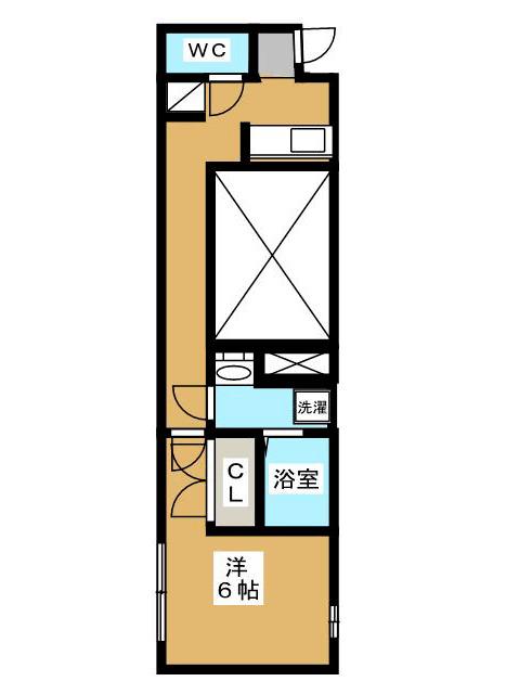 PLAISIR野方(1K/1階)の間取り写真