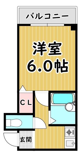 プルス御幣島(1K/3階)の間取り写真