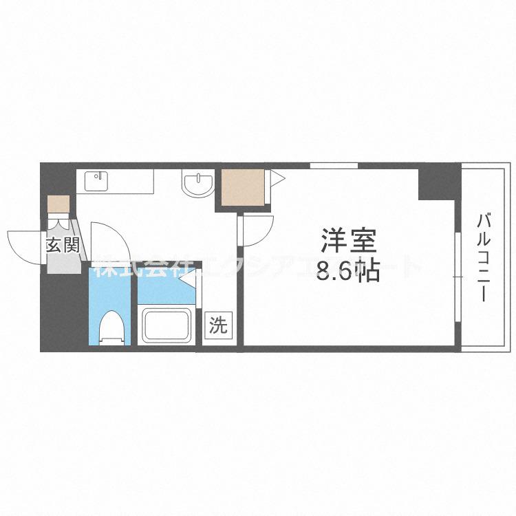 アルビオン 西梅田(1K/5階)の間取り写真