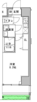 S-RESIDENCE押上CLAIR(1K/5階)の間取り写真