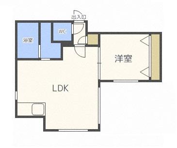 J-ECOA南郷17丁目(1LDK/3階)の間取り写真