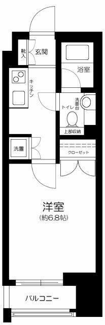 パレステュディオ麹町(1K/12階)の間取り写真