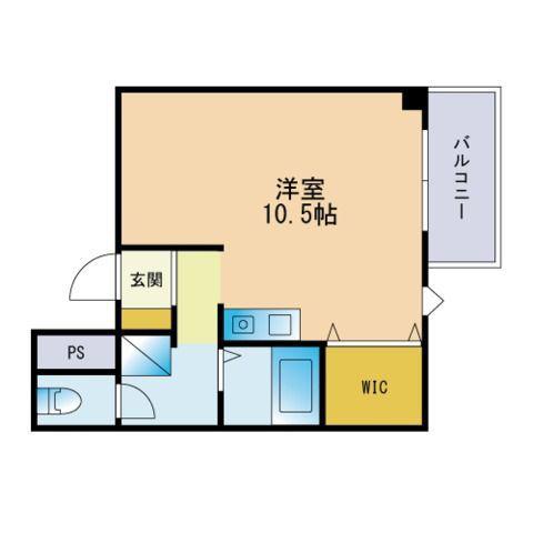 プチメゾン西新ローズ館(ワンルーム/3階)の間取り写真