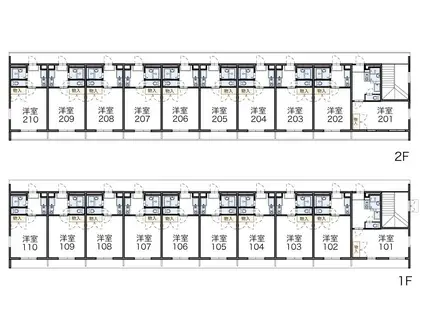 ファミーユ(1K/2階)の間取り写真