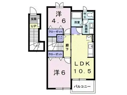 ＪＲ紀勢本線 印南駅 徒歩13分 2階建 築21年(2LDK/2階)の間取り写真