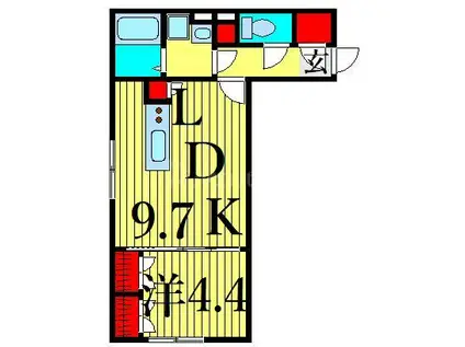 ラプレ本駒込(1LDK/4階)の間取り写真