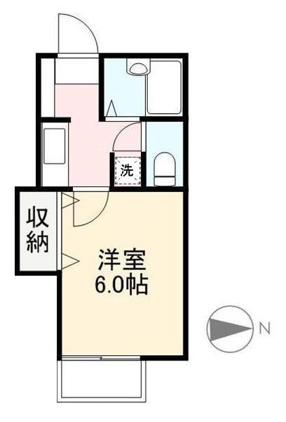 メゾンブランシェ(1K/1階)の間取り写真