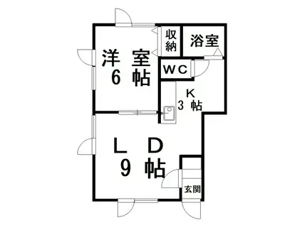 久保田マンション(1LDK/2階)の間取り写真