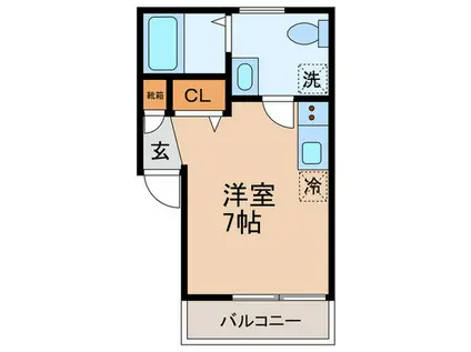 プレジール高田馬場(ワンルーム/2階)の間取り写真