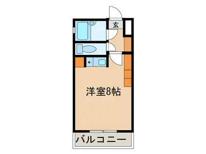 アムズ1藤塚(ワンルーム/4階)の間取り写真