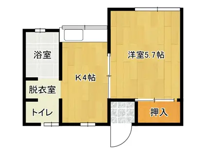 コーポ鈴木(1K/1階)の間取り写真