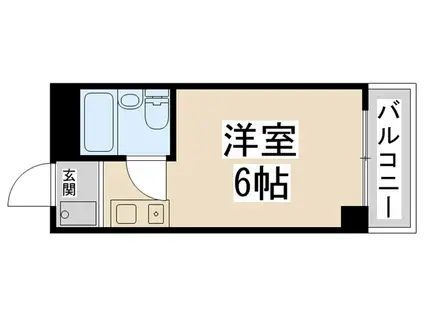 リバティハイム桜井I(ワンルーム/3階)の間取り写真