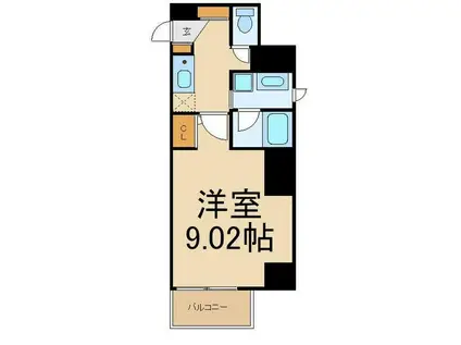 ジョイシティ小石川(1K/1階)の間取り写真