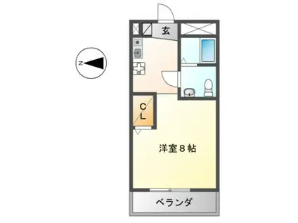 エスティープラザカナヤマST PLAZA KANAYAMA(ワンルーム/3階)の間取り写真